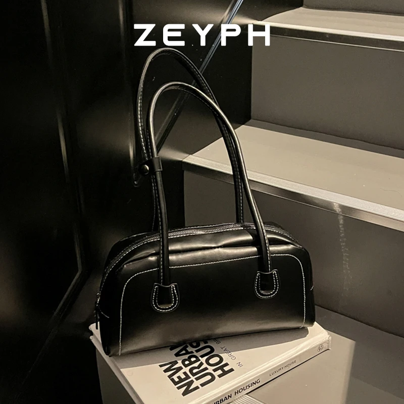 

Zeyph Commuter Versatile Baseball Bag Solid Color Tote Bags for Women 2025 Y2K Ladies Shoulder Bag Females Retro Handbags