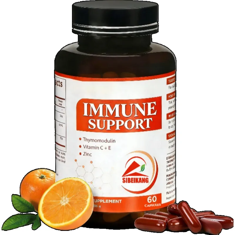 Immune Support Supplement, 60 Soft Capsules of Vitamin C, Vitamin E, and Zinc
