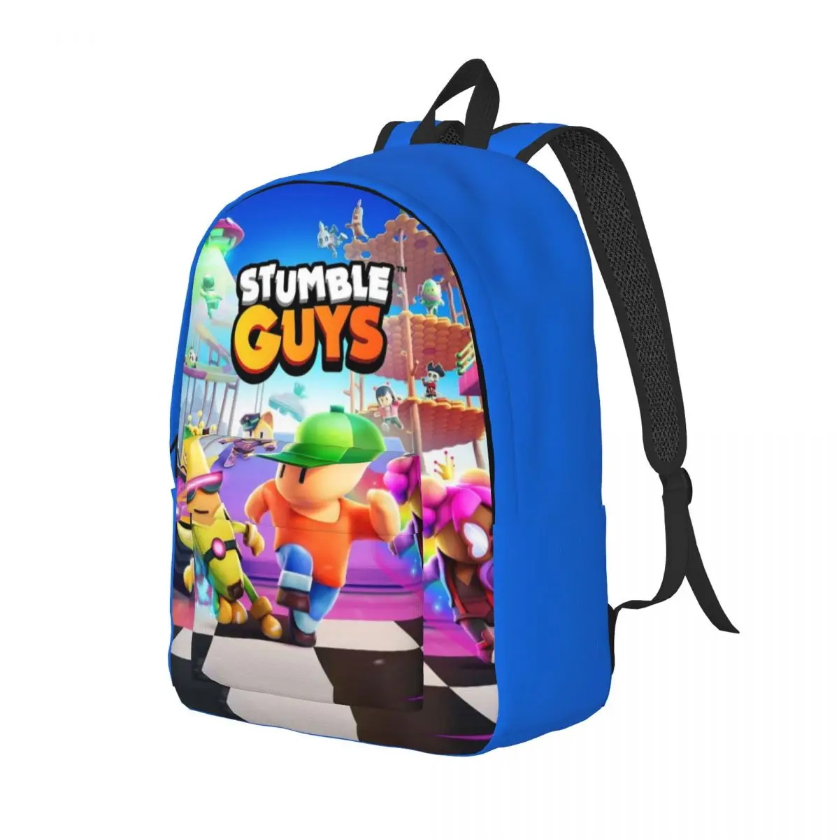 Stumble Guys mochila para niño y niña, mochila escolar para estudiantes adolescentes, juego de dibujos animados, mochila de día, bolsa primaria para senderismo