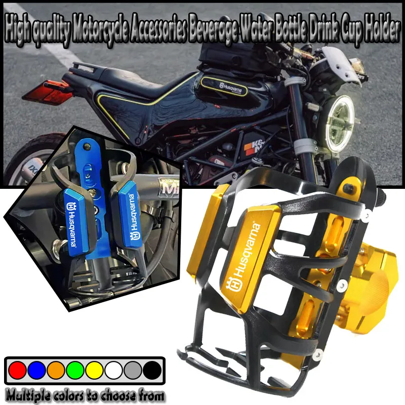 

Motorcycle Beverage Water Bottle Cage Drink Cup Holder Mount For Husqvarna Svartpilen 401 250 701 801 901 Vitpilen 250 Norden