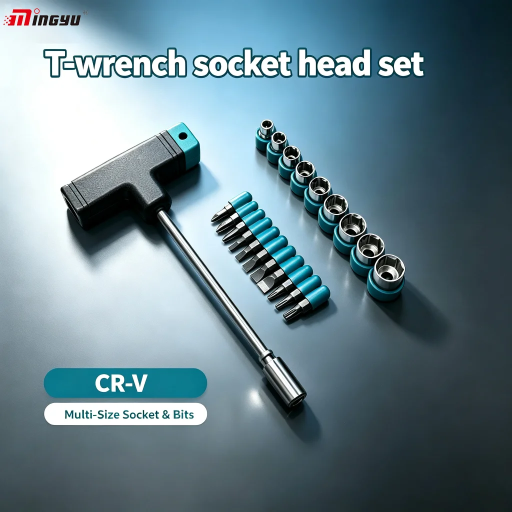 T‑Wrench Socket Head Set CR‑V Steel 22PCS With PH PZ SL Screwdriver Bits Household Home DIY Repair Hand Tools