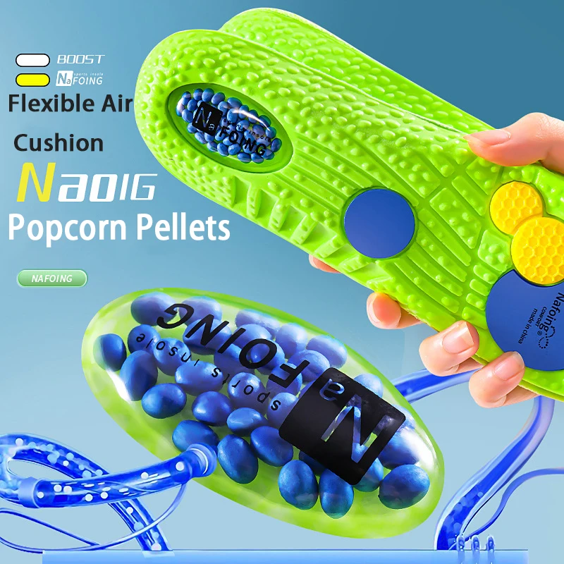 PU air cushion sports insole soft and comfortable sole arch support insole men's and women's elastic shock absorption insole image 2