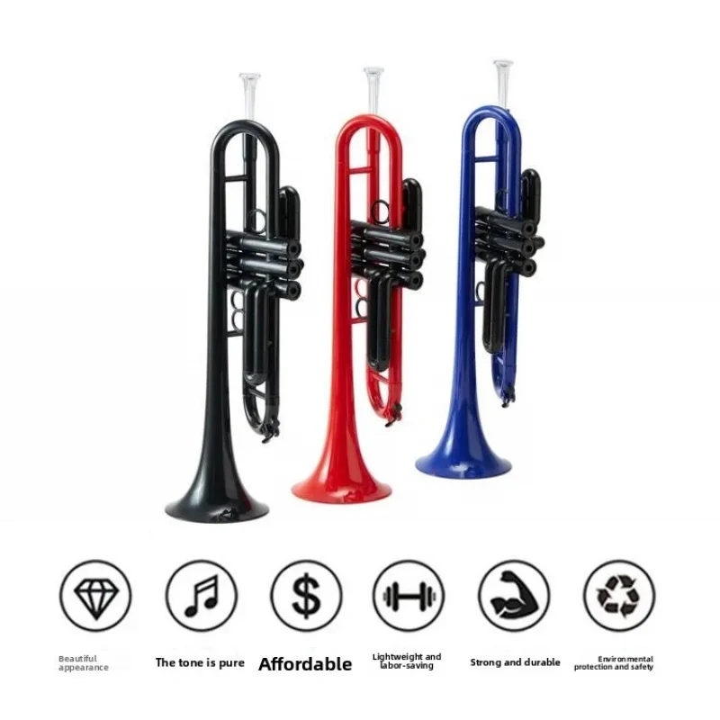 

New ArrivalAmerican Style Bb/C Plastic Trumpet, Professional Wind Instrument Adults Kids Beginners