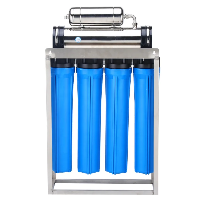 Commercial RO Water Filter System 6 Stage Stainless Steel For Restaurant And Cafe Drinking Supply With Indoor Equipment Service