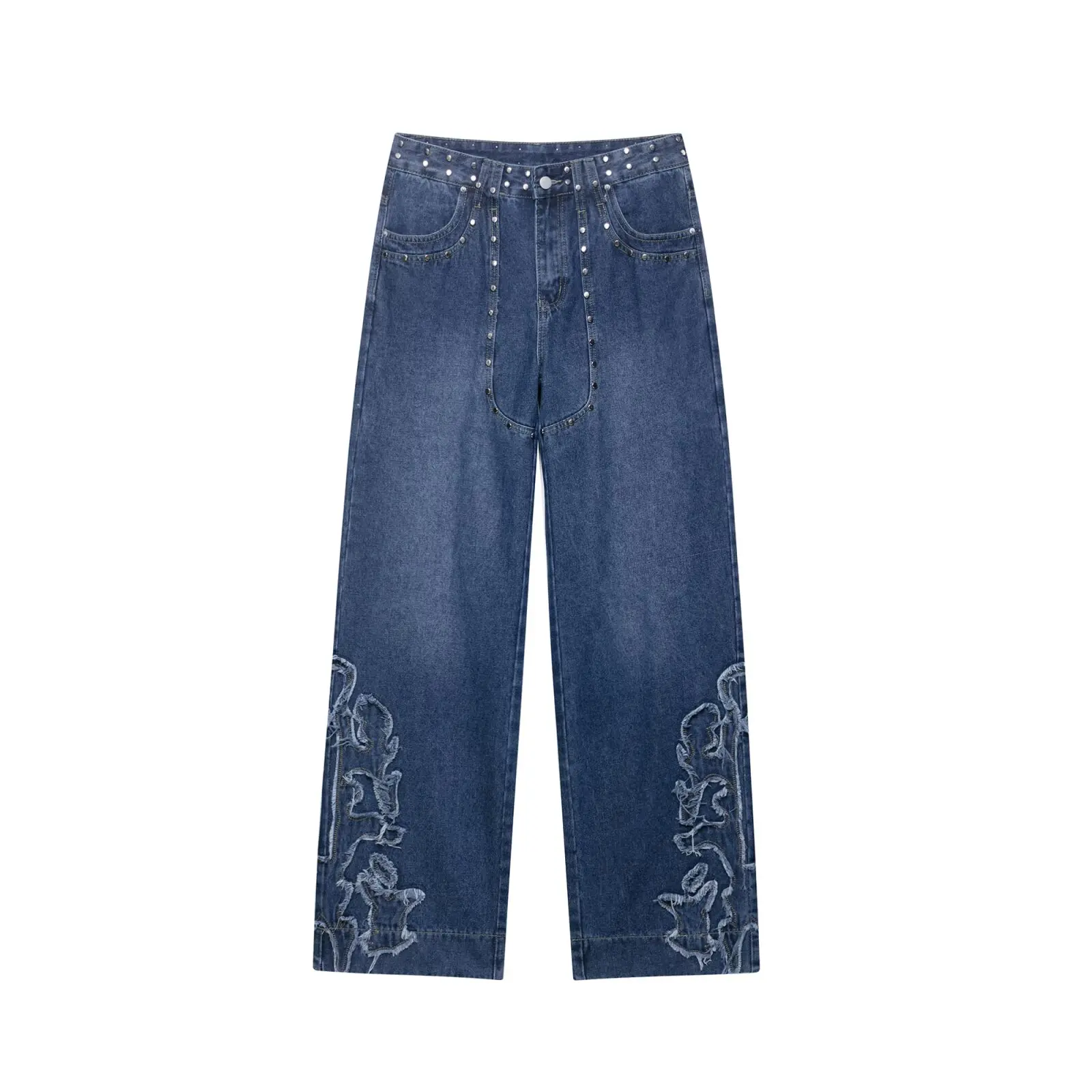 

UNIZERA Women's Jeans Fashion Versatile Personalized Embroidered Denim Low Waist Style Summer New Jeans