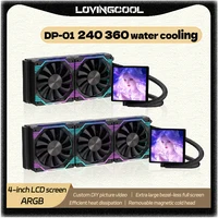 LOVINGCOOL DP-01 360/240 CPU enfriador de líquido radiador 4,0 pulgadas súper grande sin marco pantalla completa enfriador de agua diy