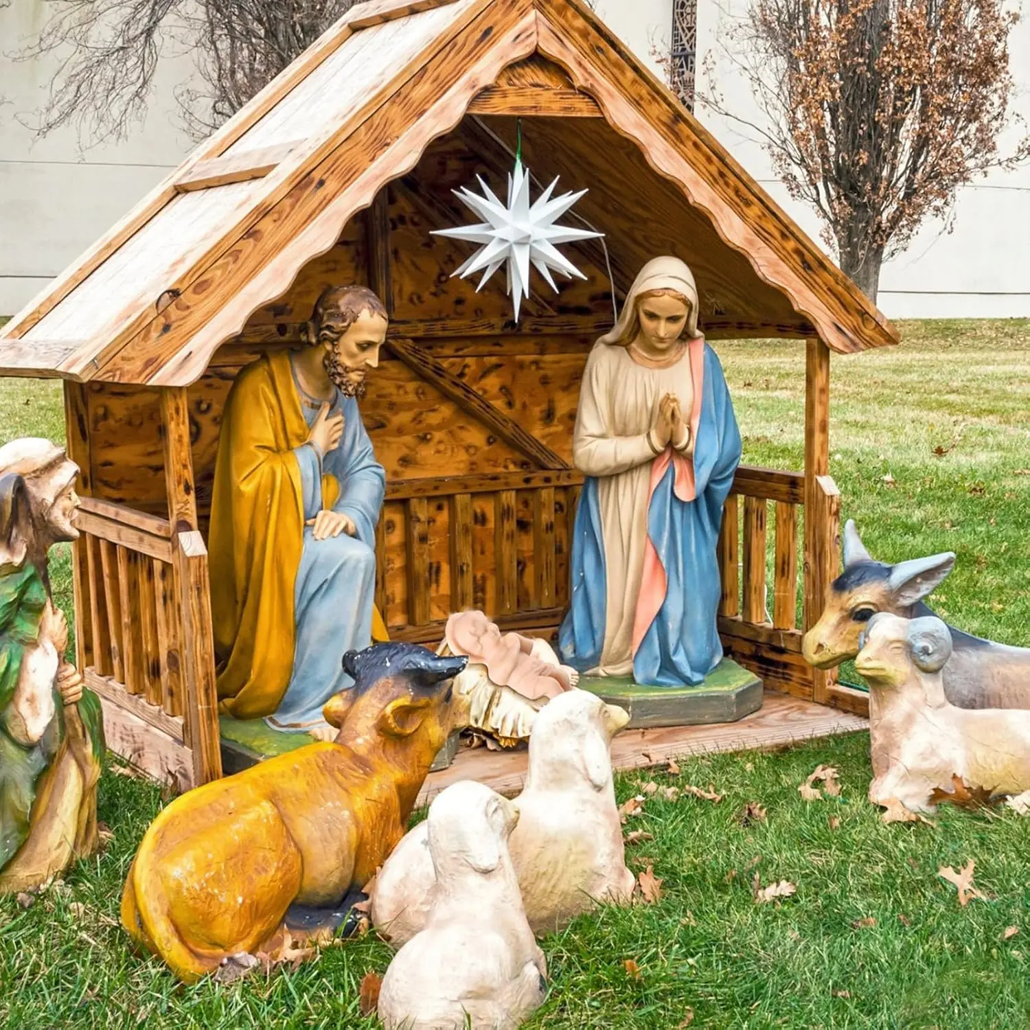 14pcs Jesus Figurine for Nativity Scene Jesus Christ Figurine Plastic Figure Religious Decoration for Easter, Christmas