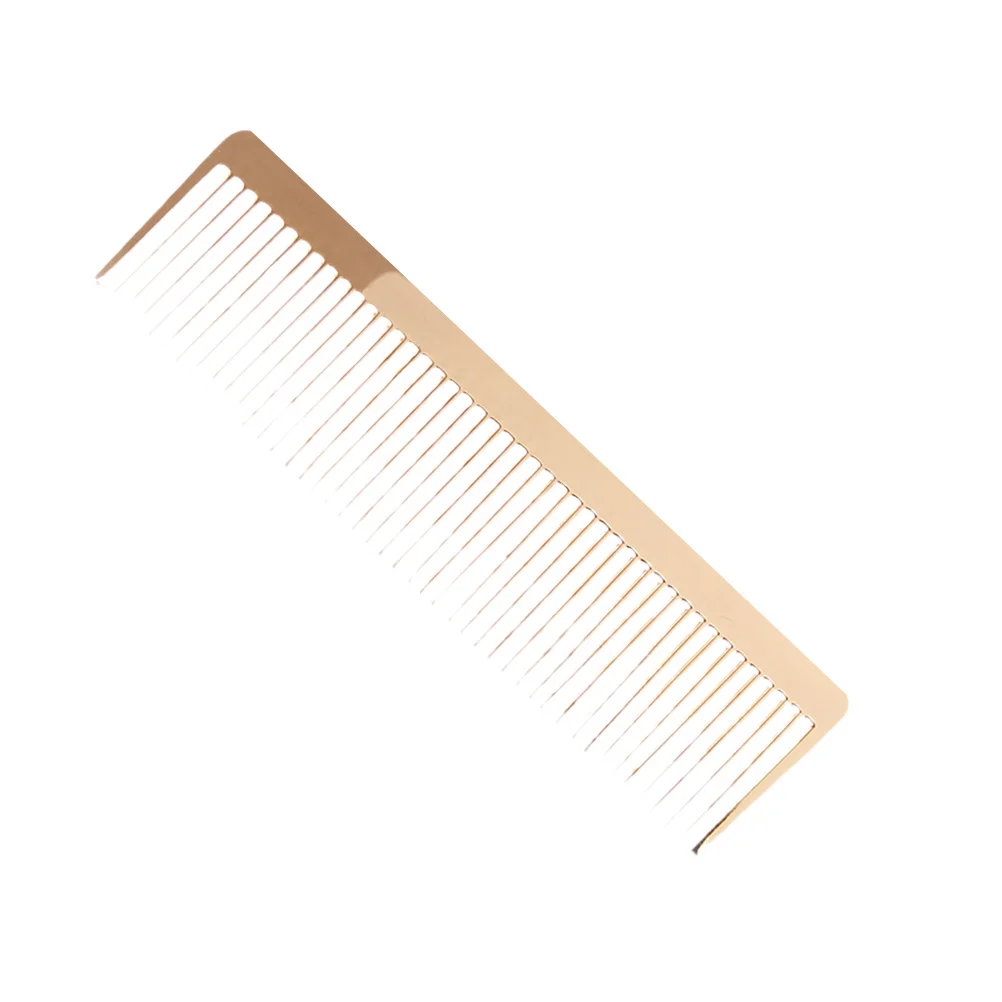 

1 шт., расческа из сплава, портативный минималистичный металлический парикмахерский инструмент для распутывания гладкой отделки, легкие и прочные волосы