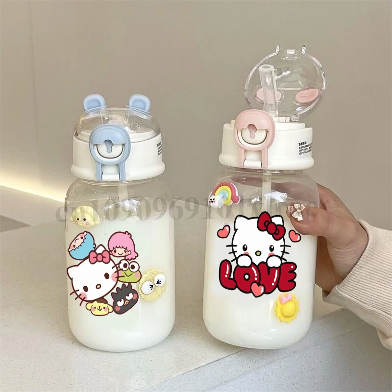 HelloKittys Anime Melodies UV DTF Transfer Sticker for DIY Water Cups Bottle Decor UV DTF Wrap Glass Logo Decals Mug Stickers