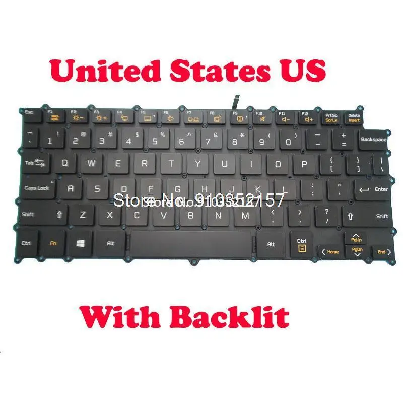 Backlit US JP KR BR TW PO SP Keyboard For LG 13Z990 13Z990-G 13Z990-V LG13Z99 13ZD990 13ZD990-G 13ZD990-V 14T90N White/Black