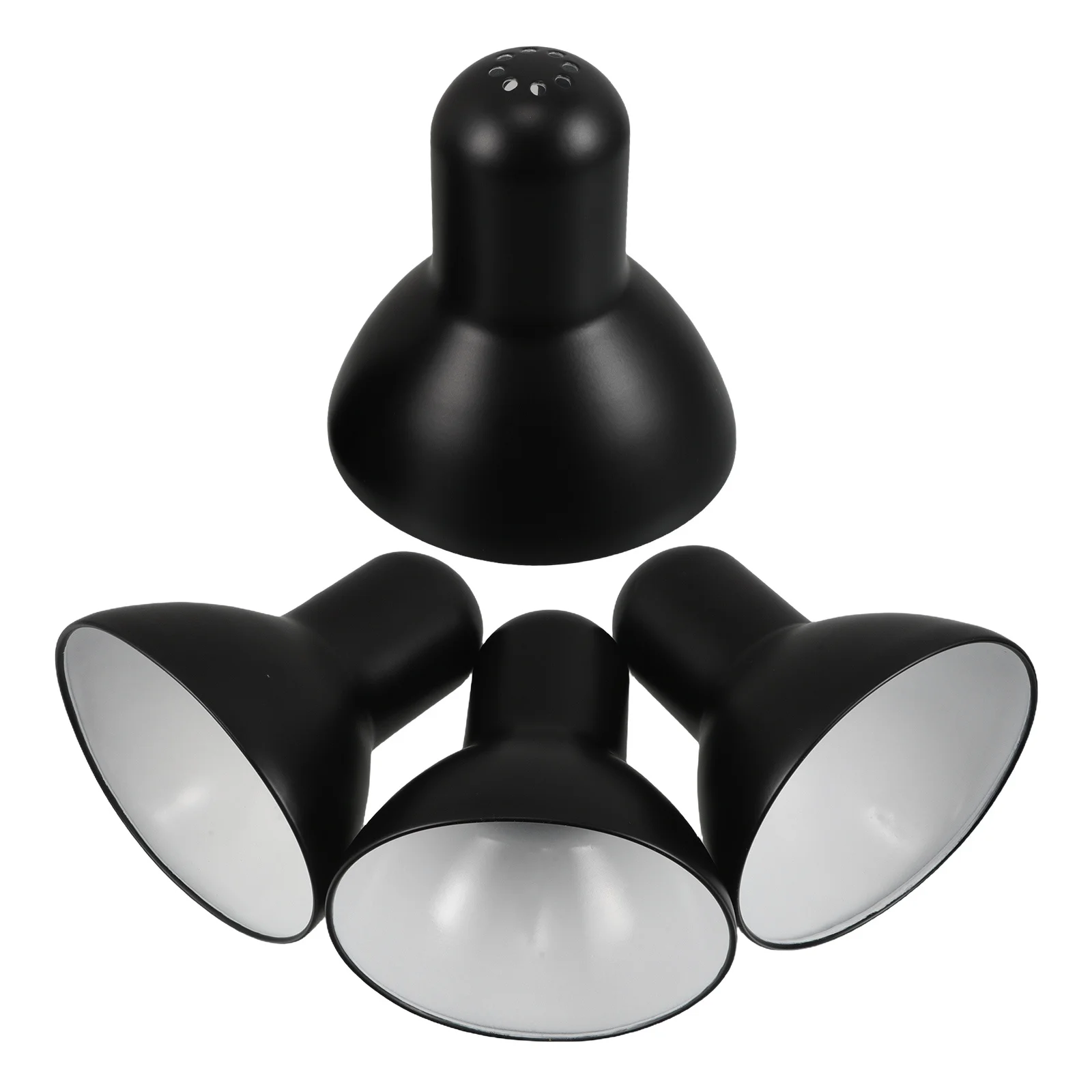 

4Pcs Universal Metal Lamp Shade Black Iron Cage for Desk Table Bedside Office Workshop Reading Writing Lighting