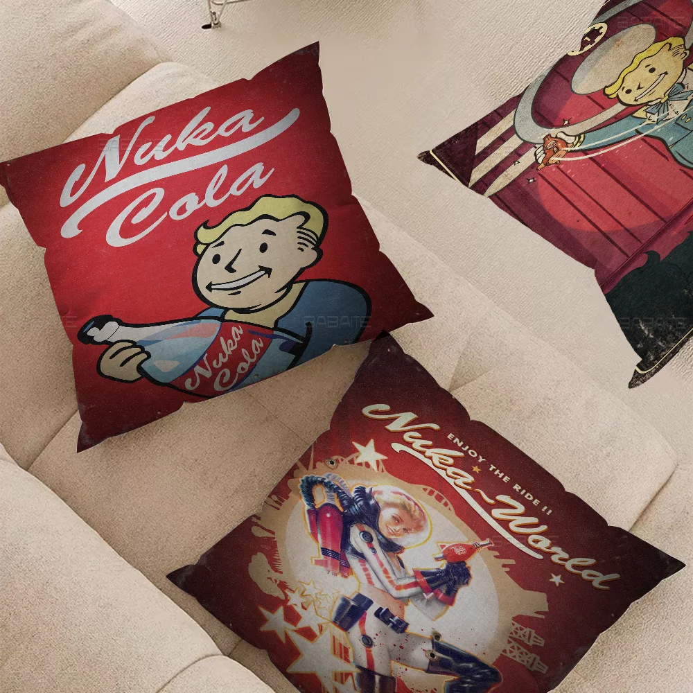 F-Fallout 3 4 Game Office Cushion Pillowcase Car Cushion Cover45X45CM Lumbar Pillowcase Sofa Pillowcover