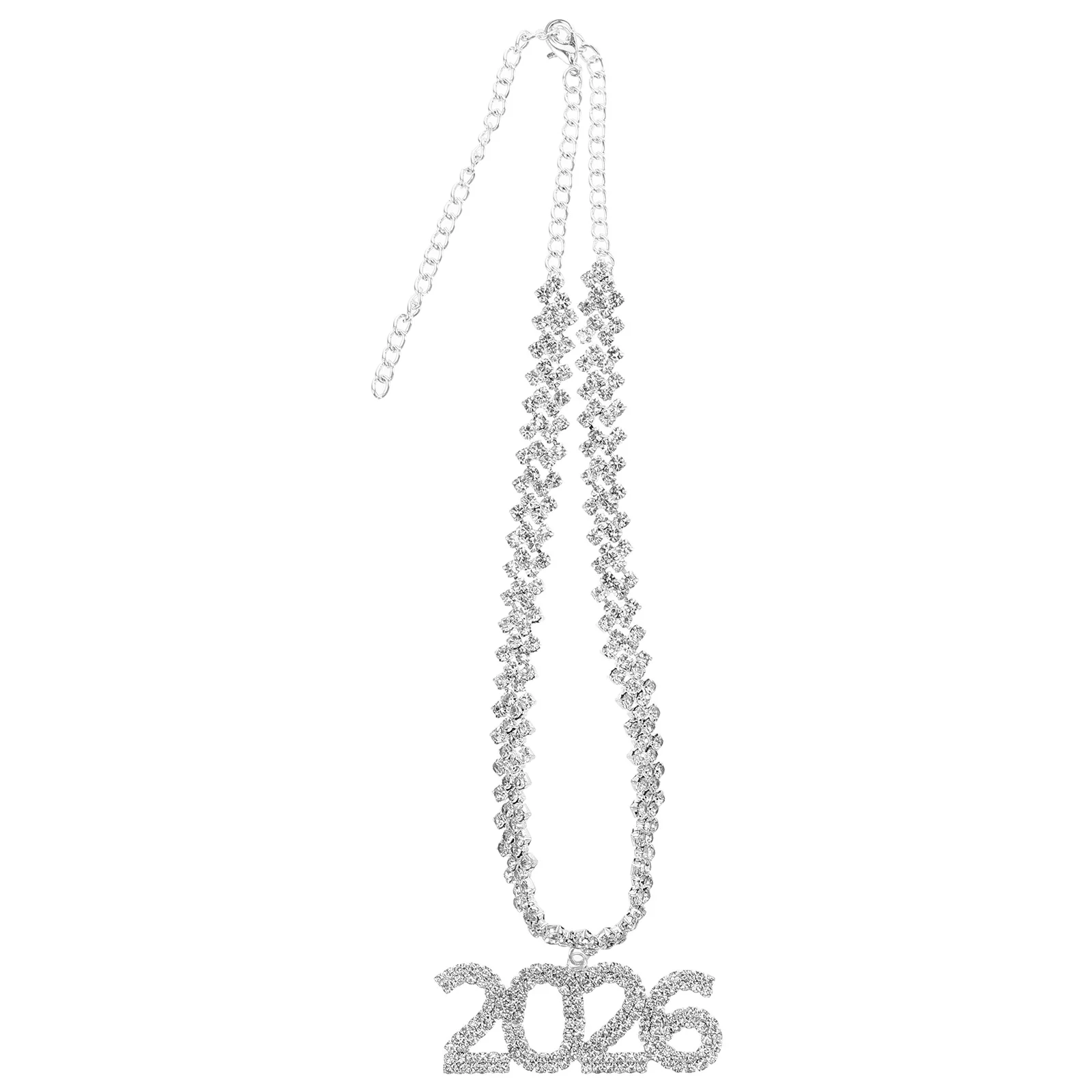 

Rhinestone Choker Necklace With 2026 Number Pendant Sparkling Jewelry For Nightclub And Graduation Party