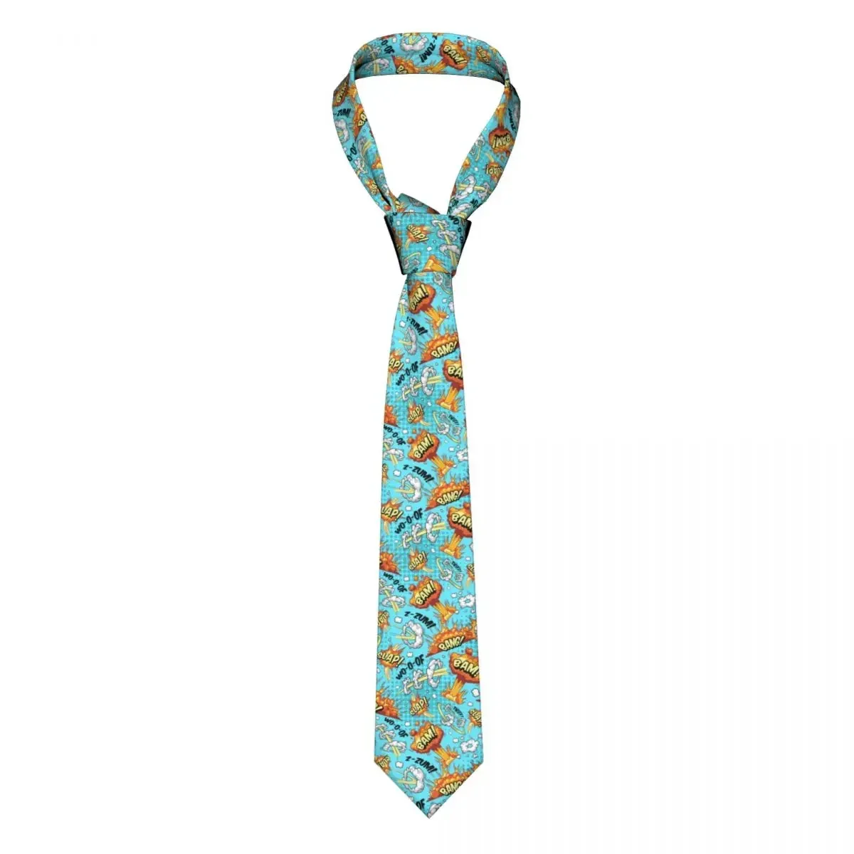 Comic Colorful Explosions Tie Ties Daily Wear Cravat Street Necktie Shirt Accessories