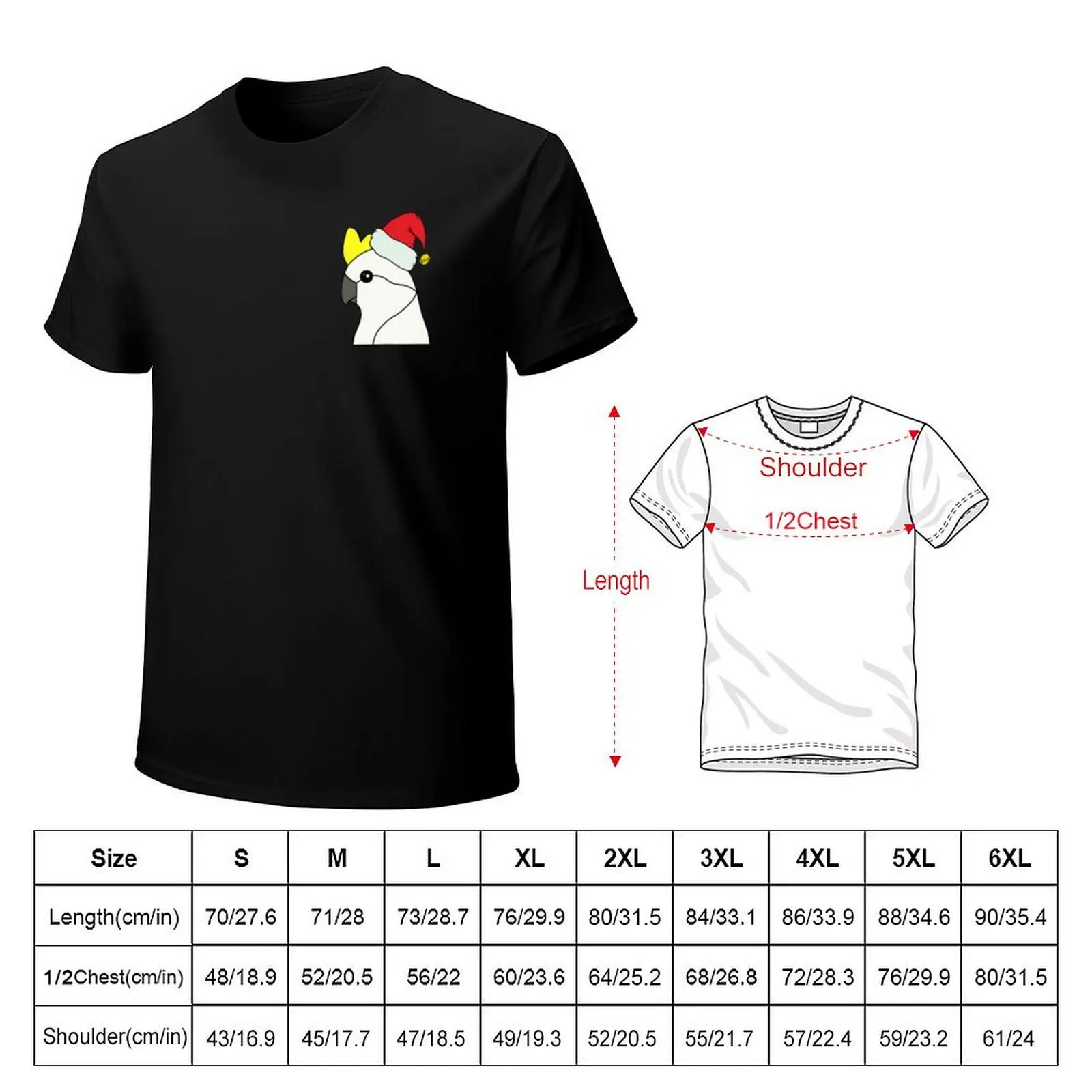 Christmas Cockatoo T-Shirt anime essential t shirt kawaii clothes t shirts men