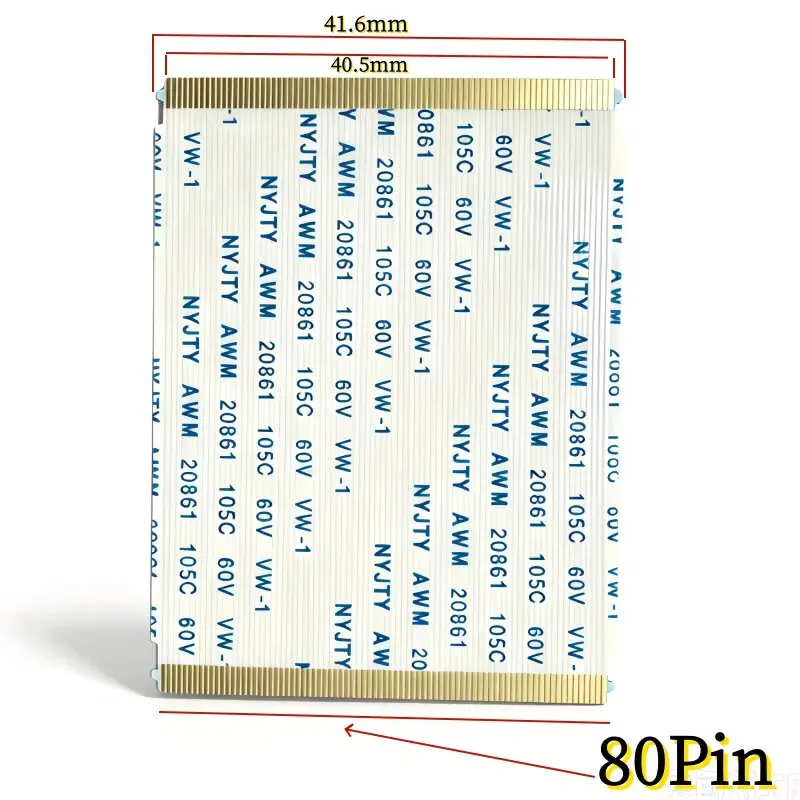 2Pcs/lot FFC FPC Flex Cables 80 Pin Flexible Cables for TCON Card 60mm X 40.5mm With Lock Flat Ribbon TV Logic Board LCD Screen