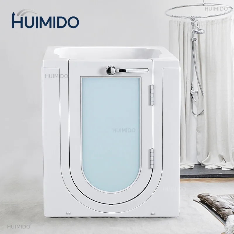 Qianshengjia elderly barrier-free side door walk-in home acrylic sitting massage deep soaking tub small apartment