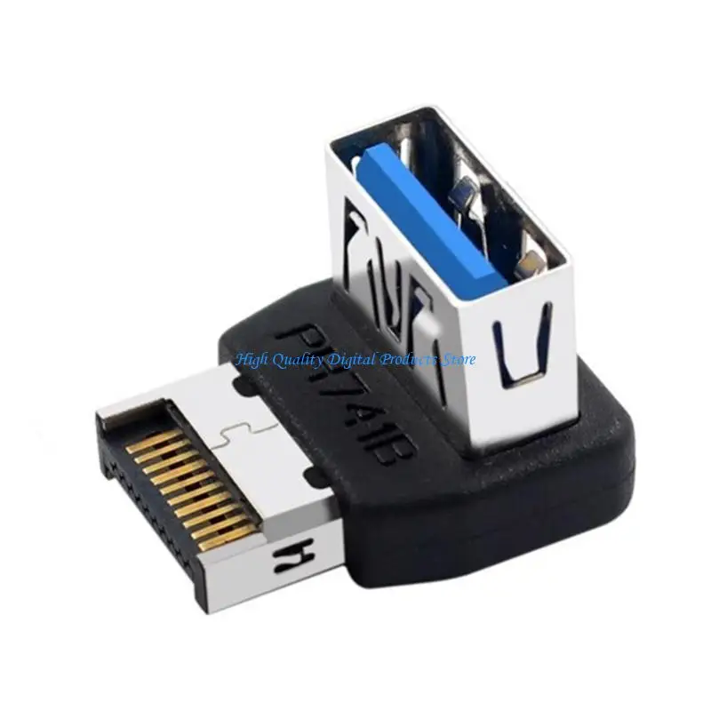 U2JE USB Motherboard Adapter Computer Motherboard USB 3.1 To TYPE E Header Converter Panel TYPE-E 90 Degree Connector