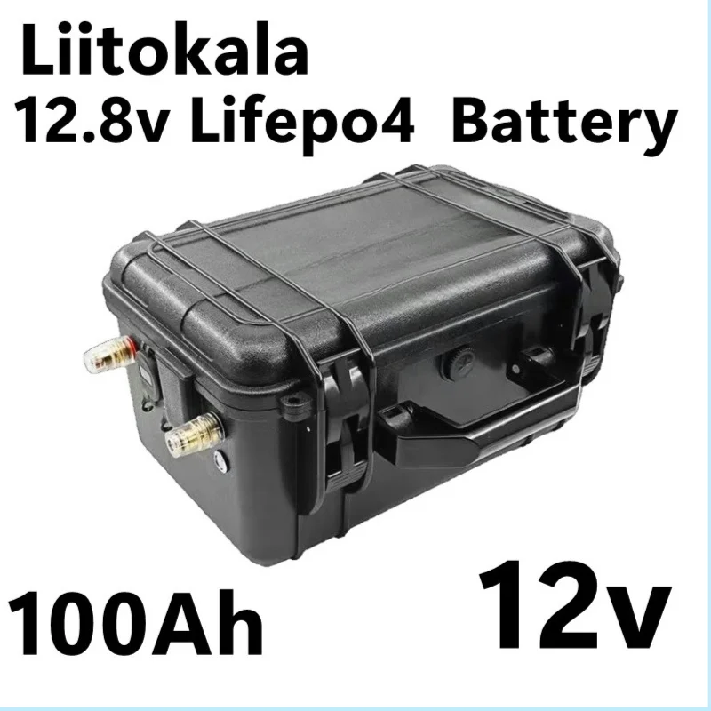 12.8V 100Ah Lifepo4 Battery Pack Deep Cycle Lithium Iron Phosphate for Boat Motor Inverter - EU & US Tax Free