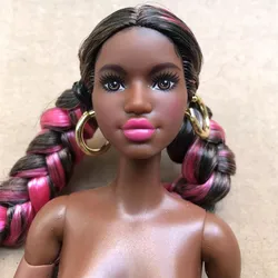 Original Black Doll 1/6 Rare Collection Doll Toy Figures Black Yoga Sport Lady Doll Rare Face Doll Heads Good Makeup Doll Parts