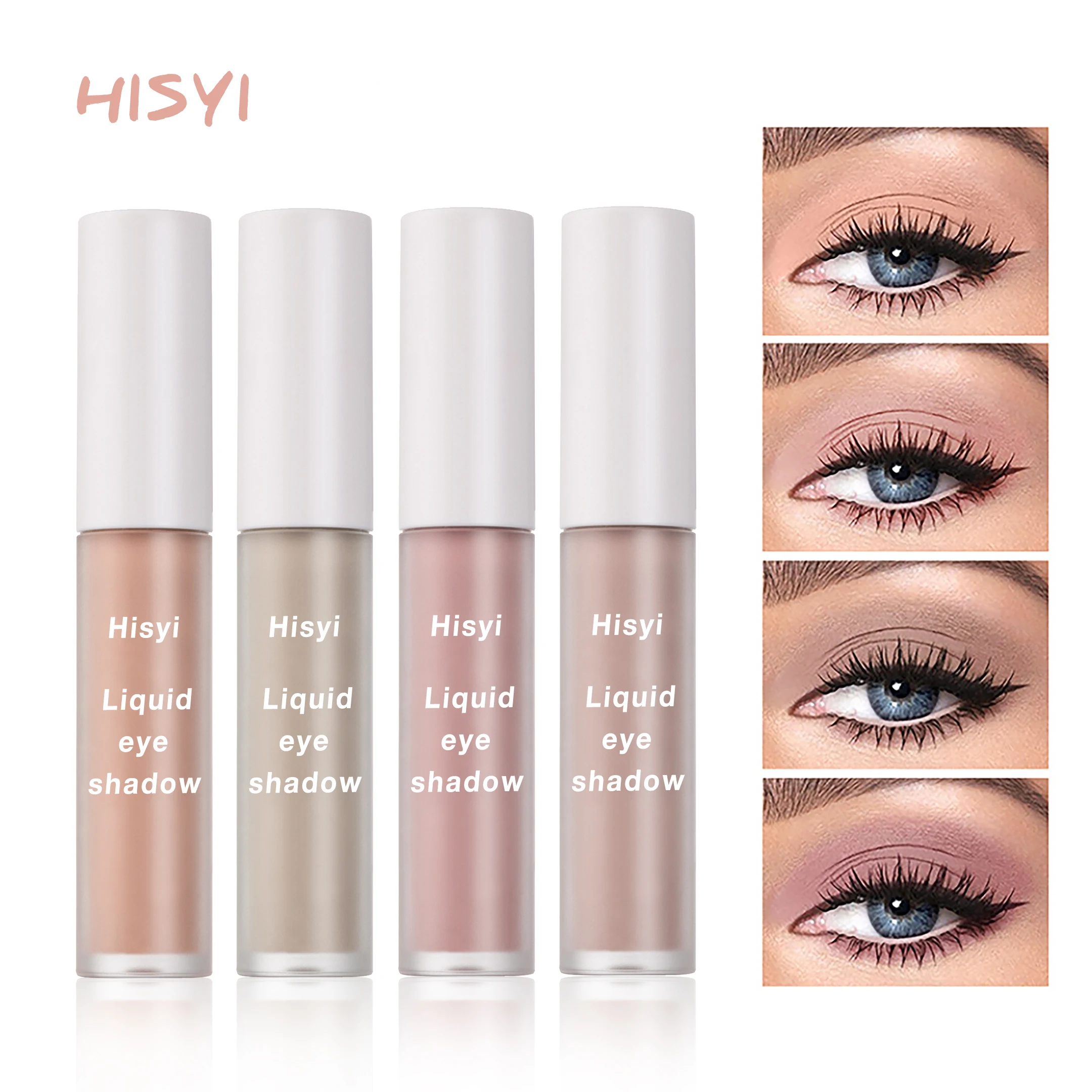 HISYI ミスト マット リキッド アイシャドウ ウォータープルーフ、素朴な色調を明るく、自然な輪郭、ブラッシュ、ベルベット モノクローム アイシャドウ
