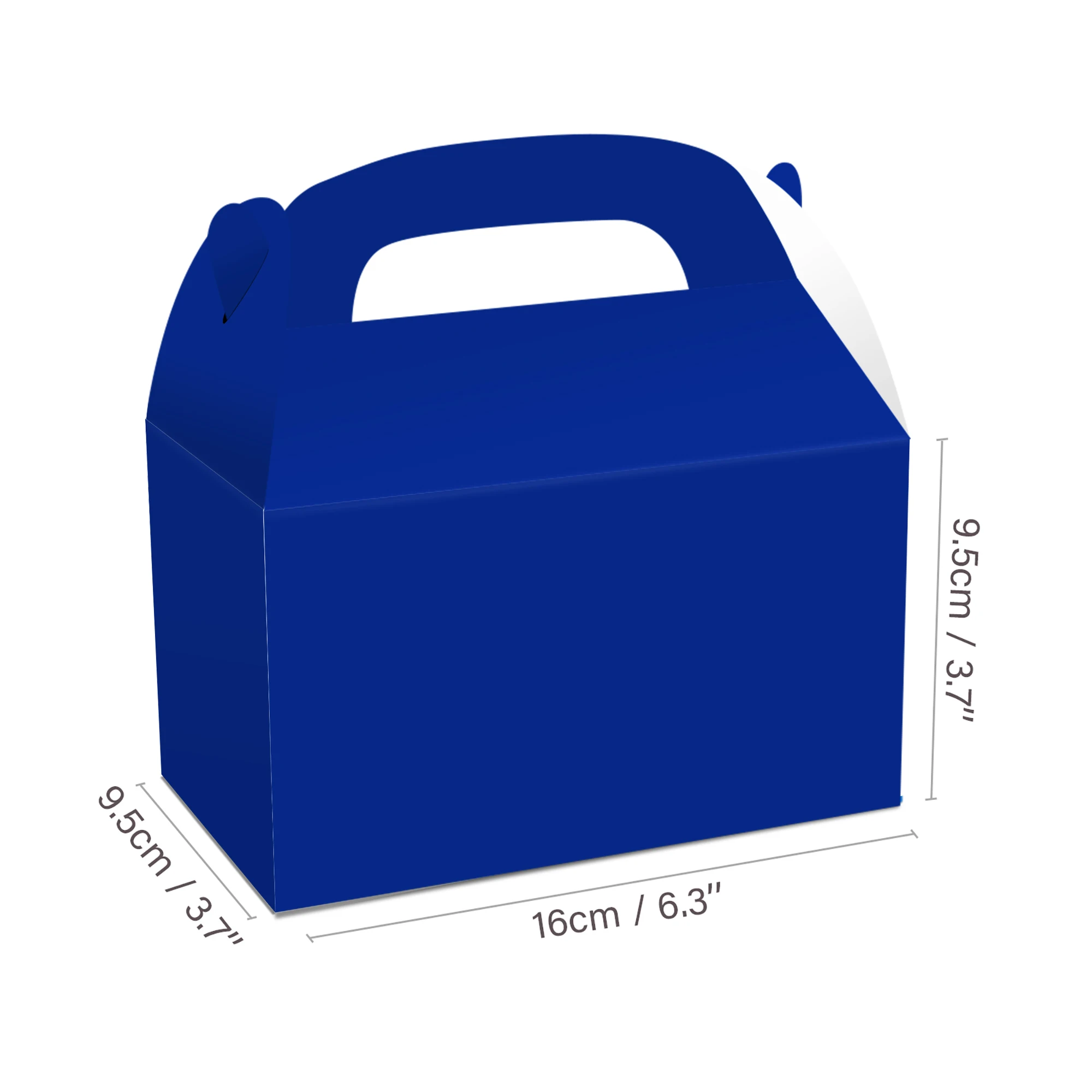 5–50 Stück einfarbige Geschenkboxen aus Papier, 13 Farben, 16 x 9,5 x 9,5 cm, Partygeschenkboxen mit Griff für Hochzeit, Geburtstag, Babyparty – Detail 3