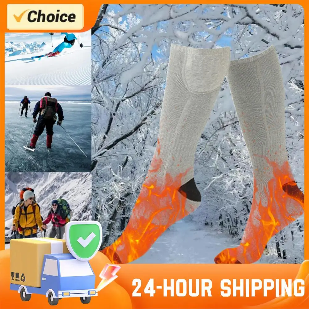 

Winter Heated Socks Women Men Heating Foot Warmer Electric Heating Socks Cold-Proof Foot Warmer Fast Heating Socks for Outdoor