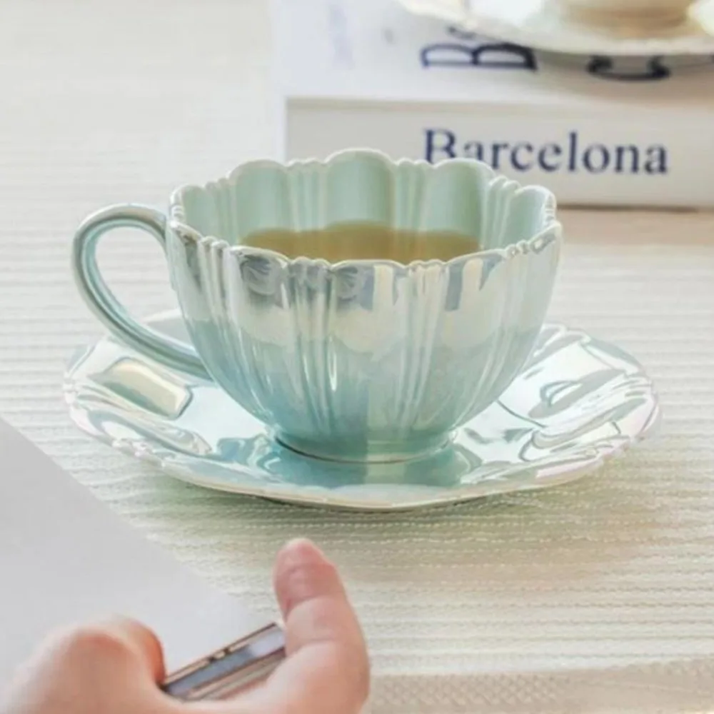 

Coffee Cup European Creative Gradient Coffee Cup Plate Ceramic Mug Gift Afternoon Tea Set Drinking Mugs