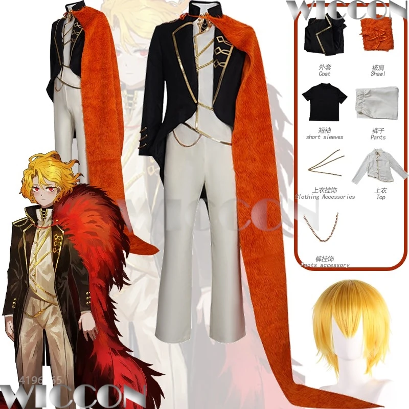 

Limbus Sancho Don Quixote Game Cosplay Company Costume Full Set Vintage Dress Blonde Wig Prop Woman Man Cos Suit Halloween Party