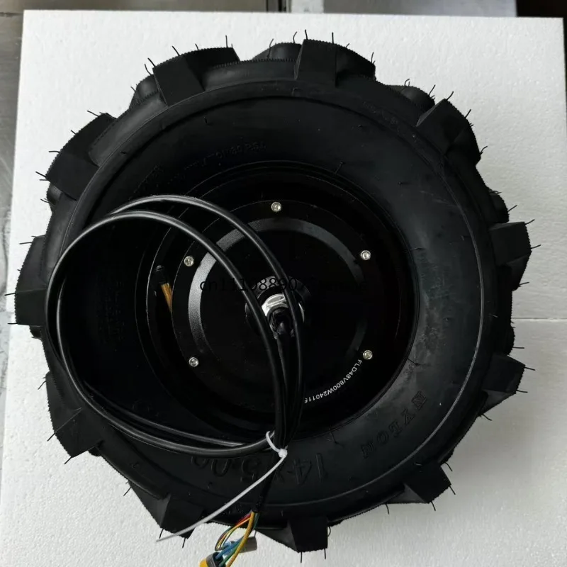 14-Inch DC brushless toothed hub motor, snowmobile motor, herringbone tire 1:5 tooth speed ratio