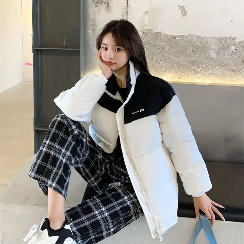 New Women Down Cotton Coat Winter Jacket Female Short Parkas Loose Thick Warm Outwear Leisure Time Versatile Overcoat