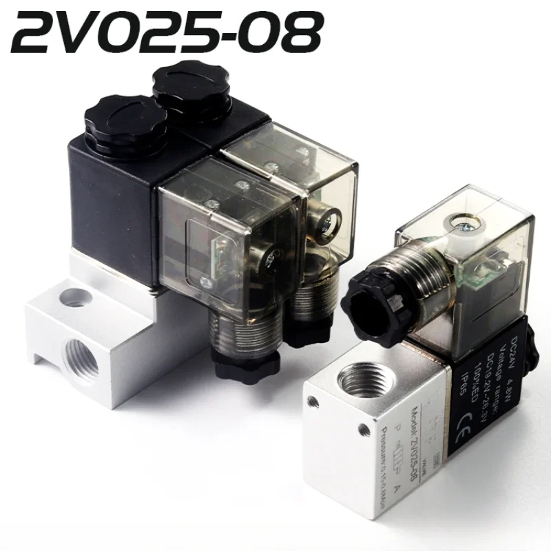 

Pneumatic Electromagnetic Electric Valve 2v025-08 Two-Position Two-Way Normally Closed Ac220v Dc24v One-in-out Control Valve