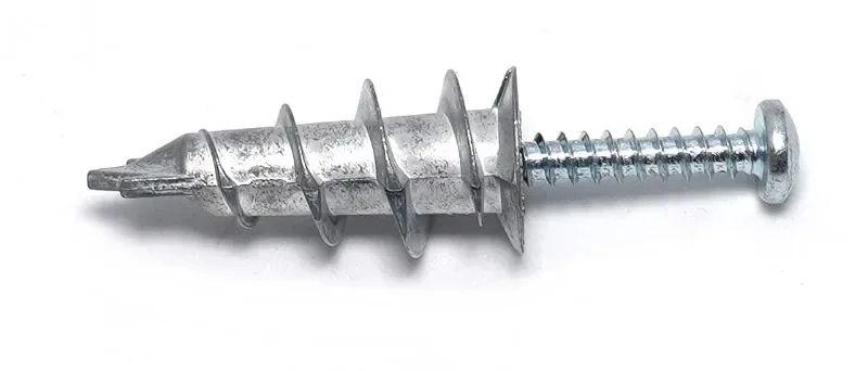 

25/50 Sets Self-Drilling Drywall/Hollow Wall Anchor Kit with Screws Zinc Alloy Wall Plug with Tapping Screw Drywall Bolt