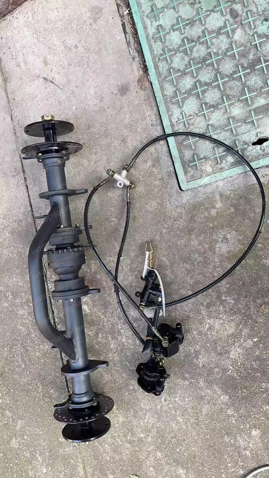 4WD ATV Kart Modified Accessories Chain Drive Differential Rear Axle Double Disc Brake 81CM/100CM