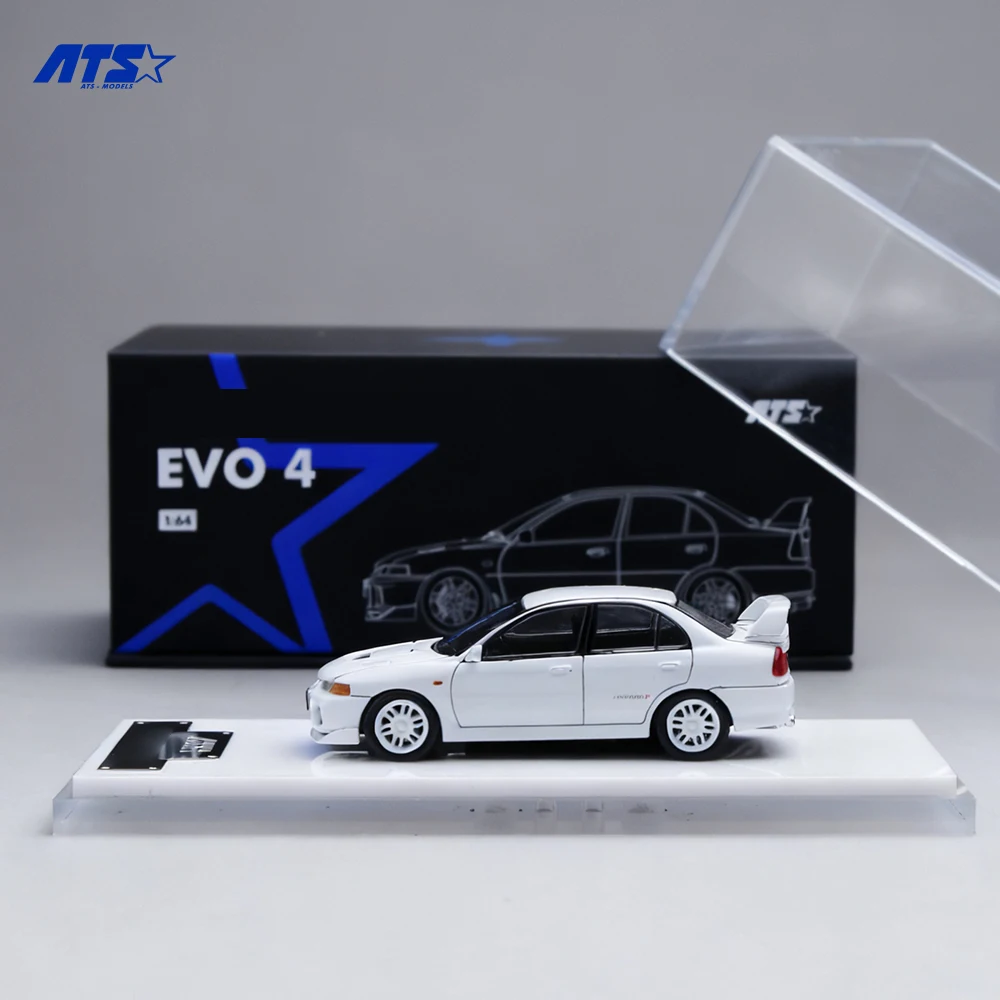 ATS 1:64 EVO4 modèle de voiture en alliage de Simulation de peinture blanche pour passe-temps et affichage * cadeau