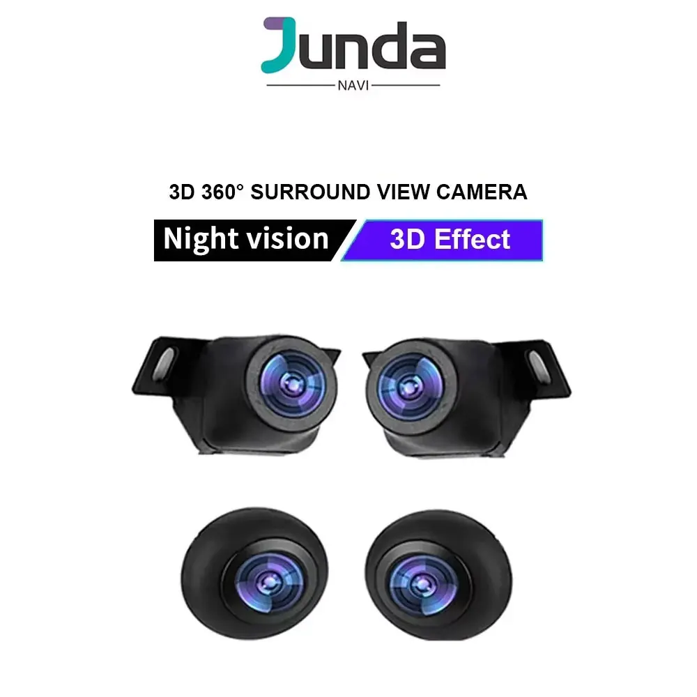 Junda Navi 1080P 3D 360 Degree Camera Parking Surround View System Driving With Bird View Panorama System 4 Car Recorder Camera