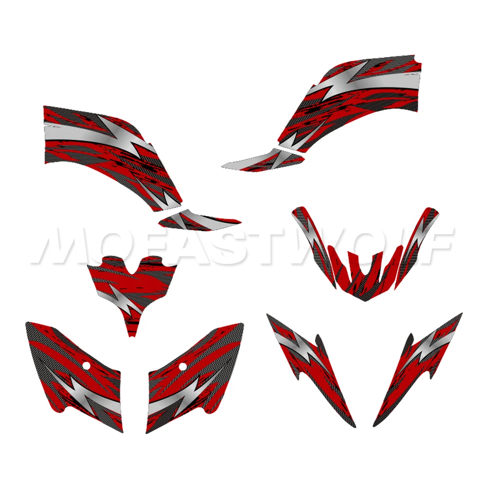 Background Graphics Decals Deco Stickers Kit for 125 2011-2013 Raptor For Yamaha Raptor ATV 250 2008-2013 YFM 250R 150R