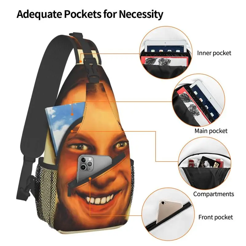 Custom Cool Aphex Twin Sling Bags for Traveling Men Chest Crossbody Backpack Shoulder Daypack