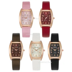 2024 Women Watches Luminous Leather Strap Digital Wristwatches Ladies Quartz Watch Casual Clock Gift Dress Reloj Mujer Relojes