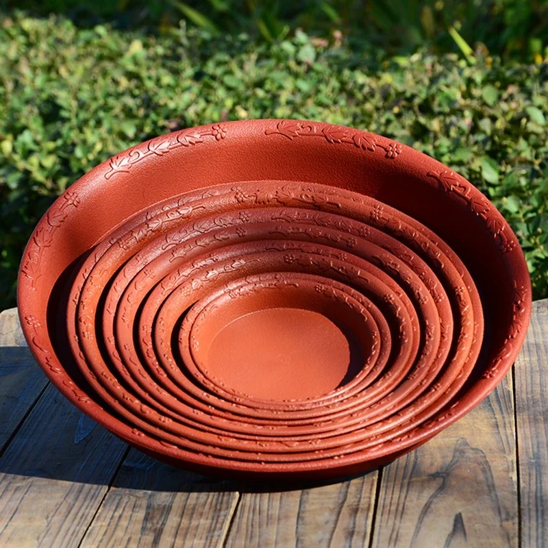 2Pcs 5/3/ Large Plant Saucer Thicken Flower Pot Drip Round Trays Flowerpot Trays Pot Stand Indoor Outdoor Garden Decoration