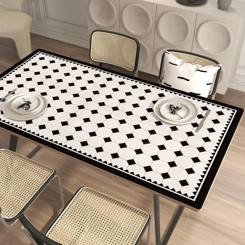 Table Mat Waterproof, Oil Resistant, High Temperature Resistant, No Wash, Anti Scald, Heat-insulating, Leather Coffee Table Mat