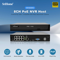 Srihome 4K 8CH Onvif NVR Video Recorder AI Face Motion Detection Onvif H.265 IP 5MP Camera CCTV Home Security System P2P Network