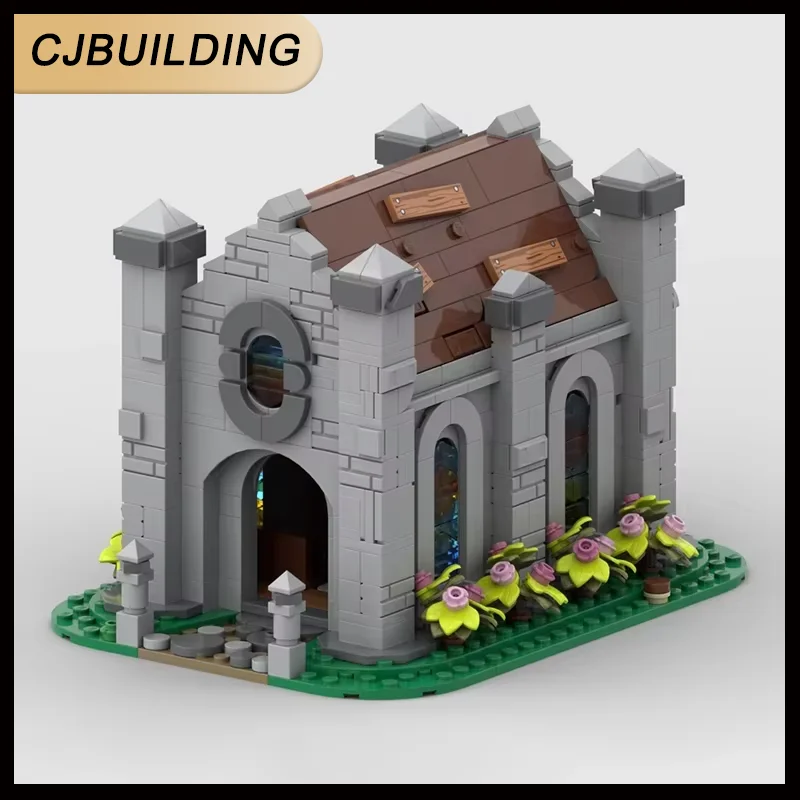 978pcs MOC Medieval Castle Architecture Miniature Church Model Building Block DIY Assembly Toy Birthday Gift