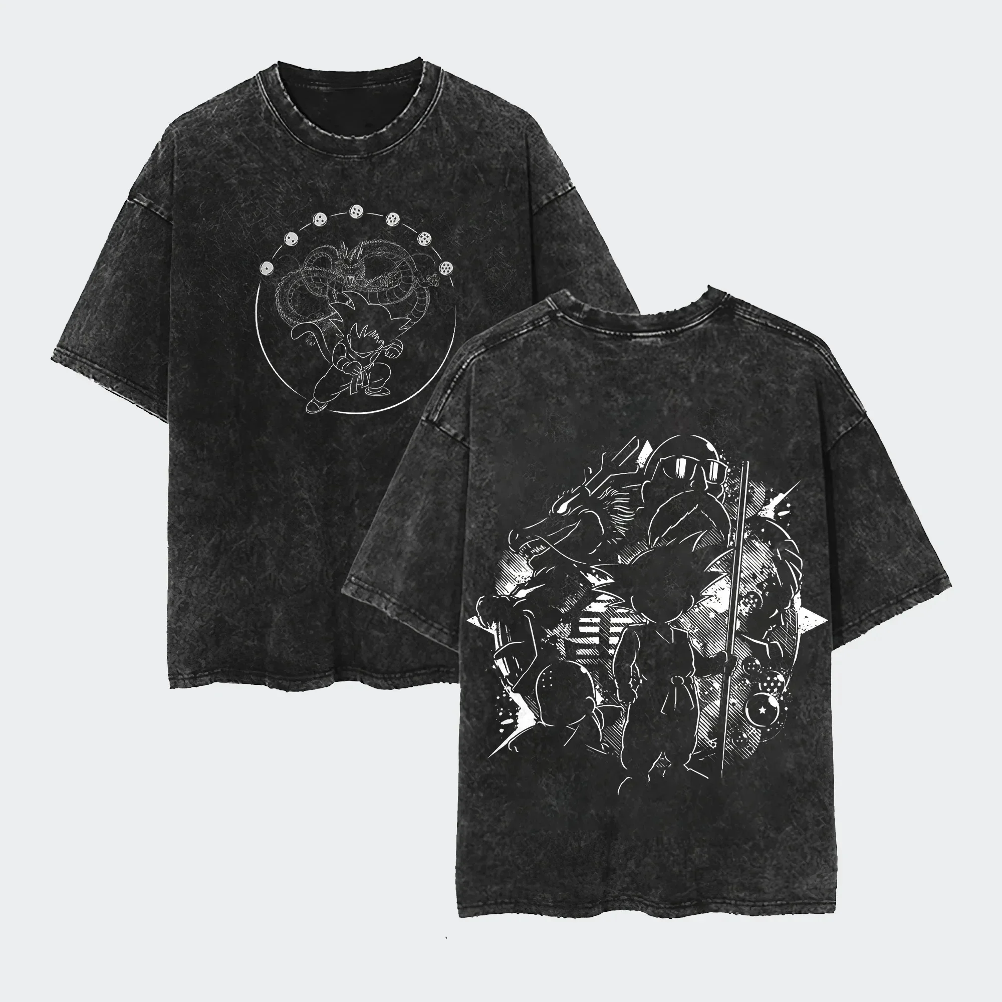 Anime Dragon Ball Cosplay Gewassen T-shirt Katoen Korte Mouw Tops Casual Sport Fitness T-shirt Mannen Vrouwen Harajuku Y2K Kleding