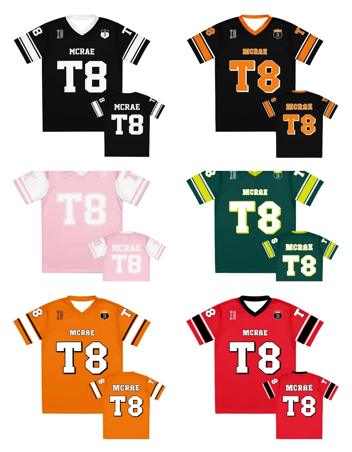 

Motorcycle Tate McRae Jersey 2025 New Spring_Summer Men Women Sportswear T8 McRae Football Jersey V-Neck T-Shirt Y2K Clothes