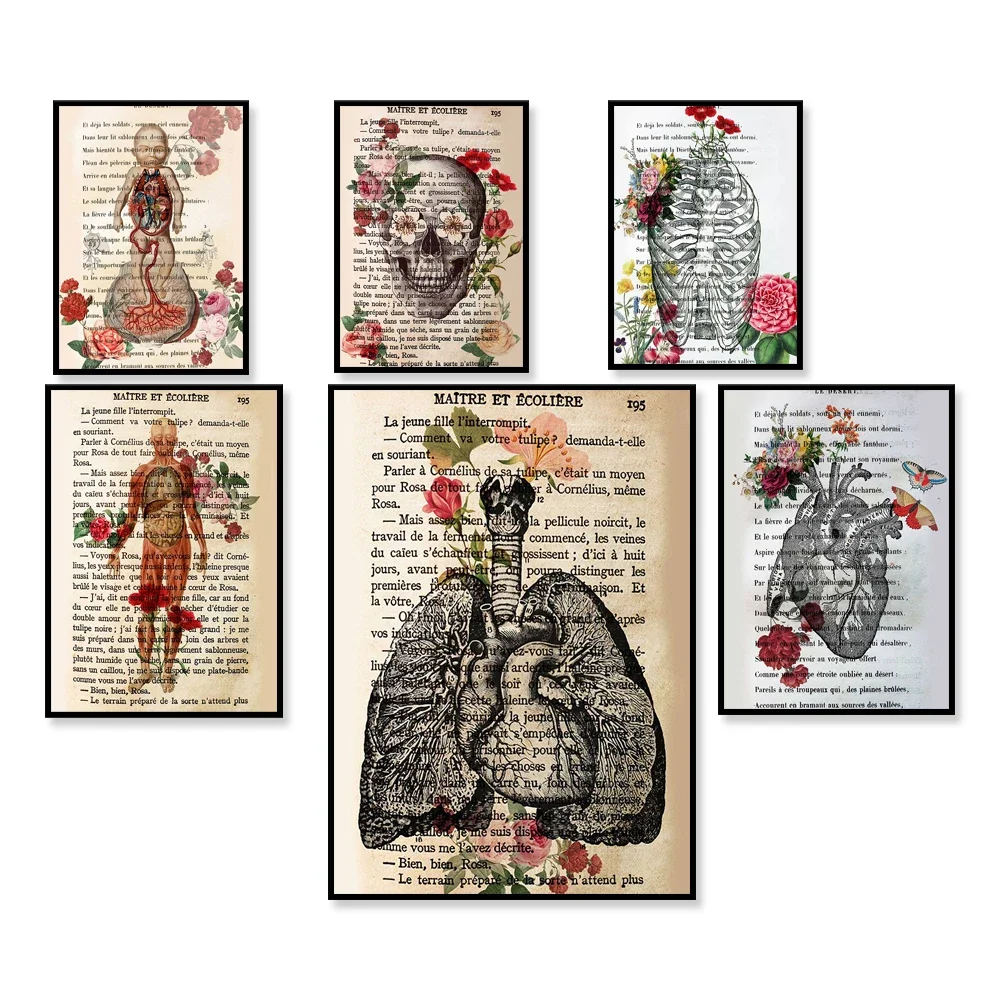 Heart , Skeleton  Anatomy Print Anatomy Art Print Medical Art Vintage Book Page Dictionary Print Book Page Art Encyclopedia