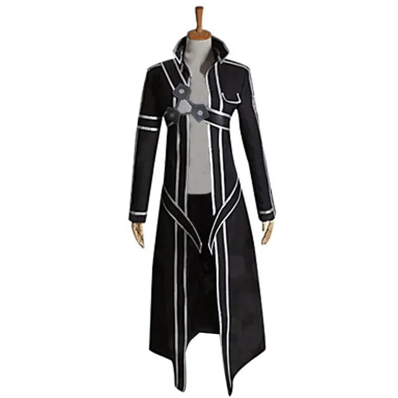 Anime SAO Cosplay Kirigaya Kazuto Kirito Costume Halloween Party Coat Pants Tops Blet Full Set