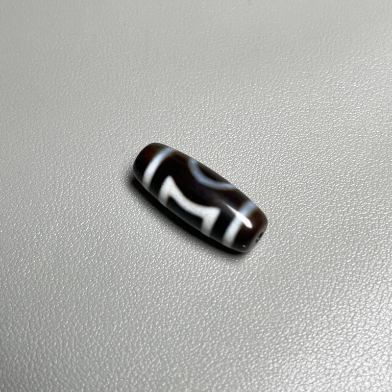 Tibetan-Style Natural Dzi Bead Pendant, Made Of Jade And Agate
