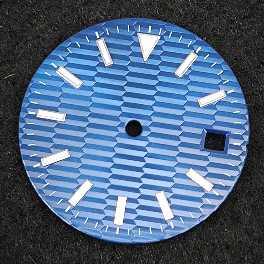 28.5 مللي متر ساعة الطلب الملمس المعدني الهاتفي الأزرق الأخضر مضيئة اكسسوارات لحركة 8215/ ETA 2824/ 2836 / 8200/ Mingzhu 2813