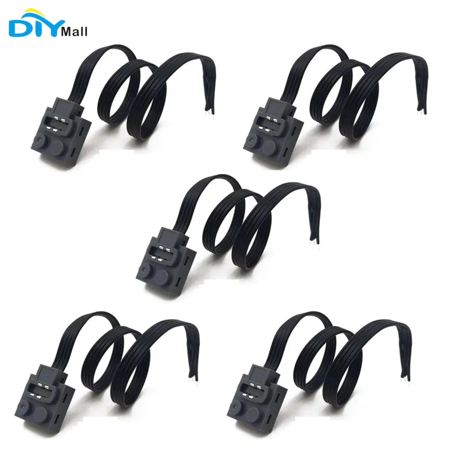 5Pcs Power Functions Cable 9686 Extension Cord 25cm/9.8 inch Compatible with 8293 M Motor Legoeds MOC PF Tech-nic Parts